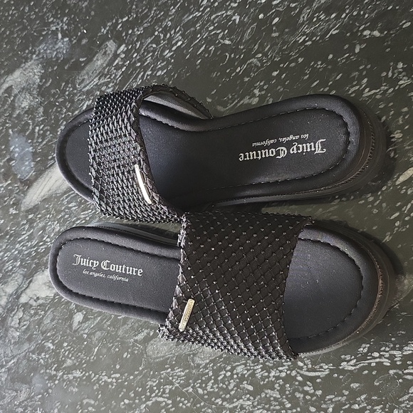 BRAND NEW JUICY COUTURE OPEN TOE RHINESTONE  PLATFORM  SANDALS R3 - Picture 8 of 16